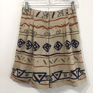 Vintage high waisted pleated shorts